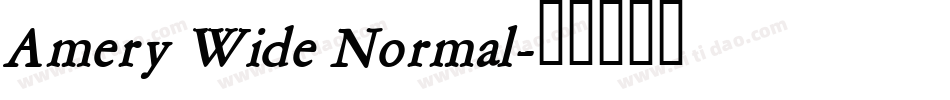 Amery Wide Normal字体转换
